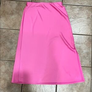 a new day Vibrant Pink Midi Skirt